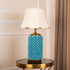 The Green and Gold Italian Mesh Decorative Ceramic & Stainless Steel Table Lamp